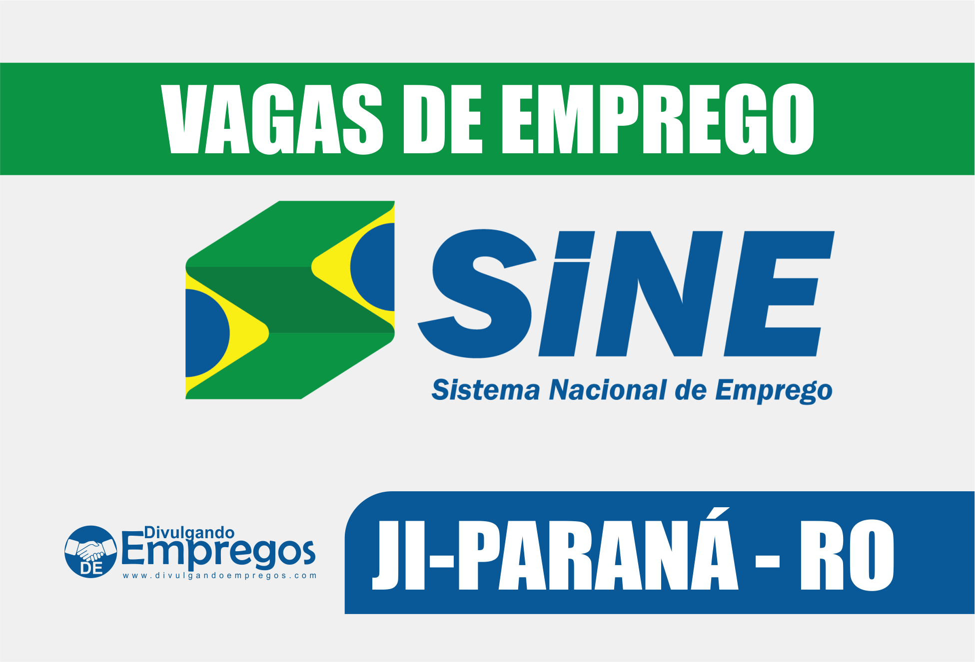 22 Vagas de Emprego no SINE de Ji-Paraná para esta quinta-feira, 22 agas de Emprego do SINE de Jí-Paraná